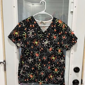 Halloween scrub top